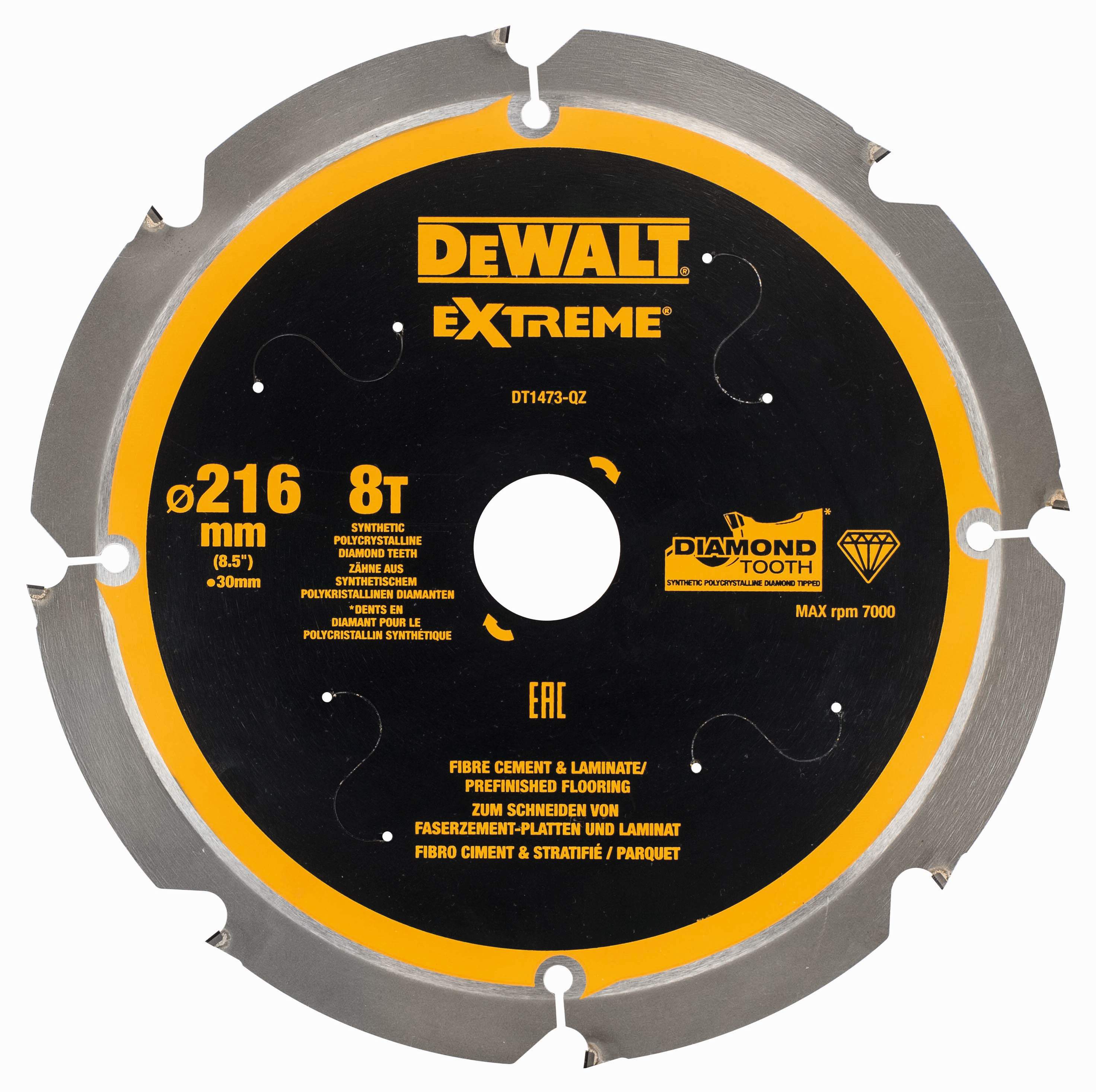 Produktbild DeWALT Kreissägeblatt PCD 216/30mm 8Z