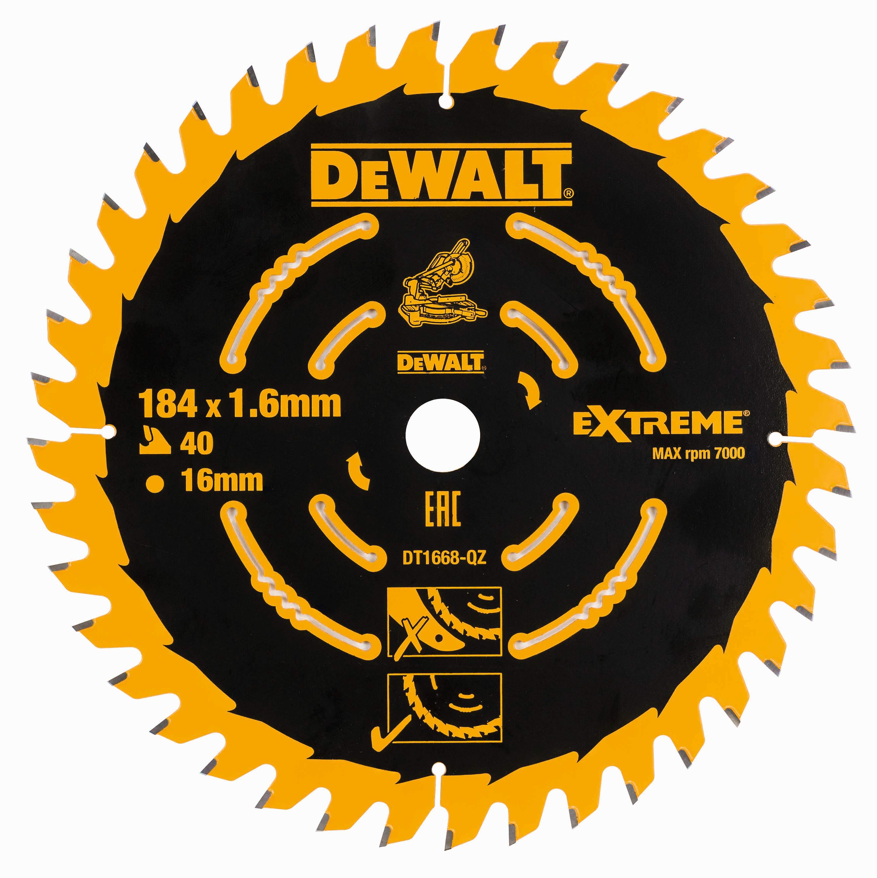Produktbild DeWALT Kreissägeblatt Akku 184/16mm 40WZ