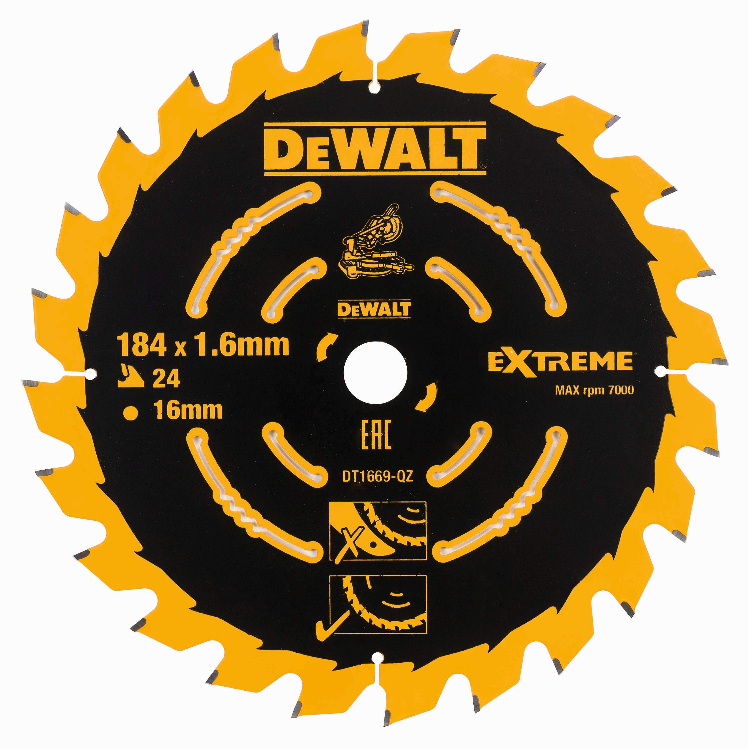 Produktbild DeWALT Kreissägeblatt Akku 184/16mm 24WZ