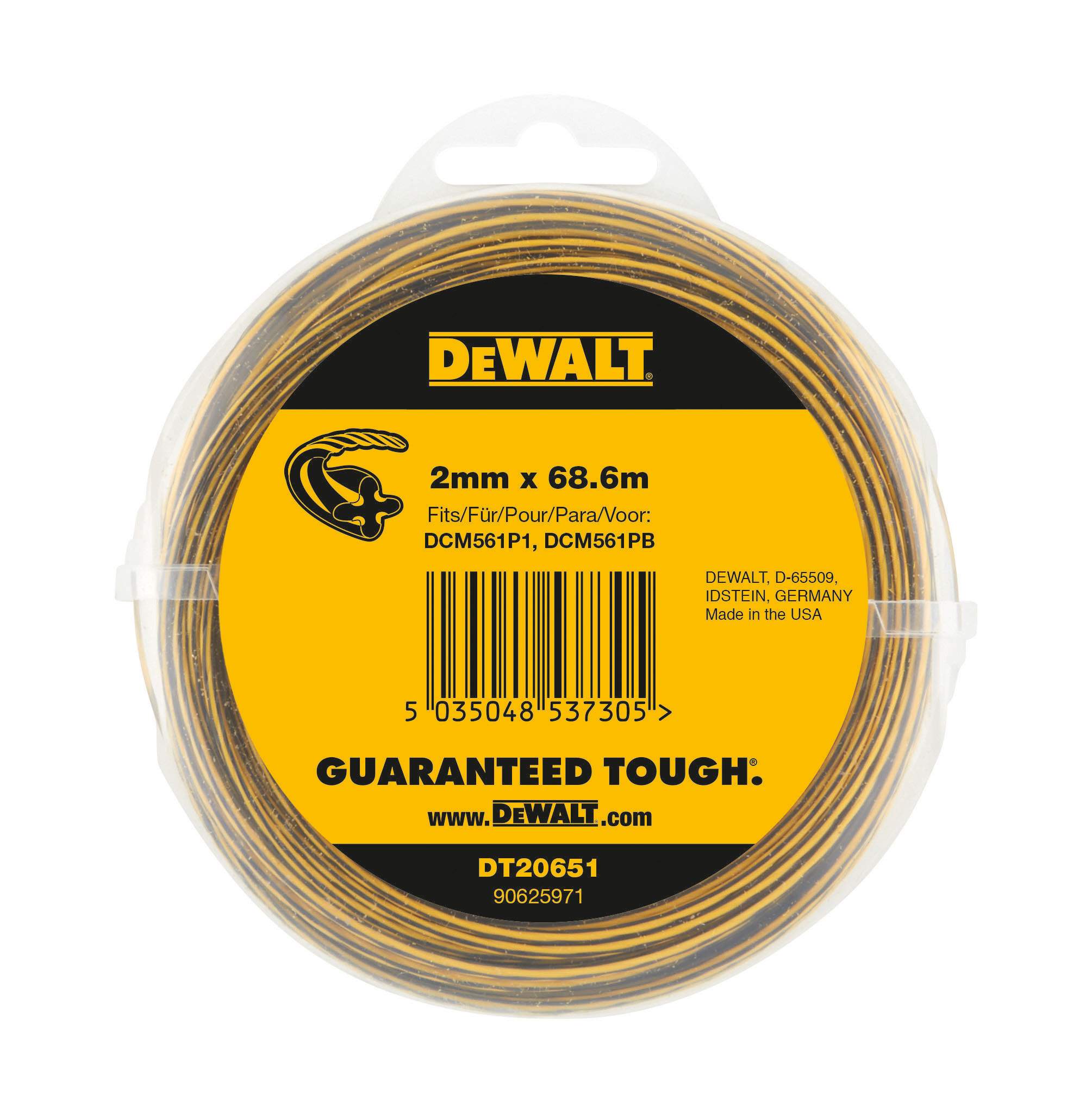 Produktbild DeWALT Trimmer-Faden 68,6m / 2,0 mm
