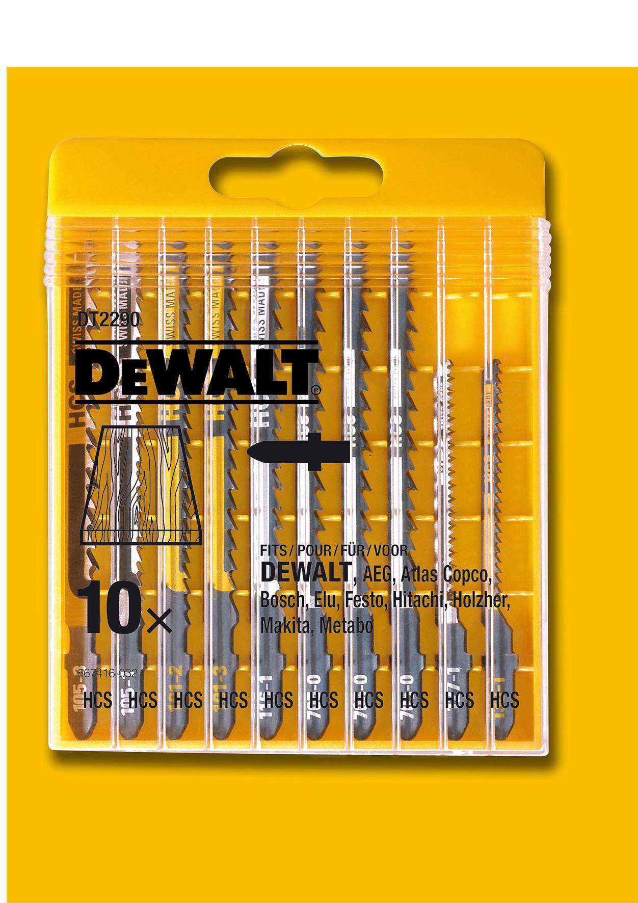 Produktbild DeWALT Stichsaegeblaetter-Set 10-tlg. Holz