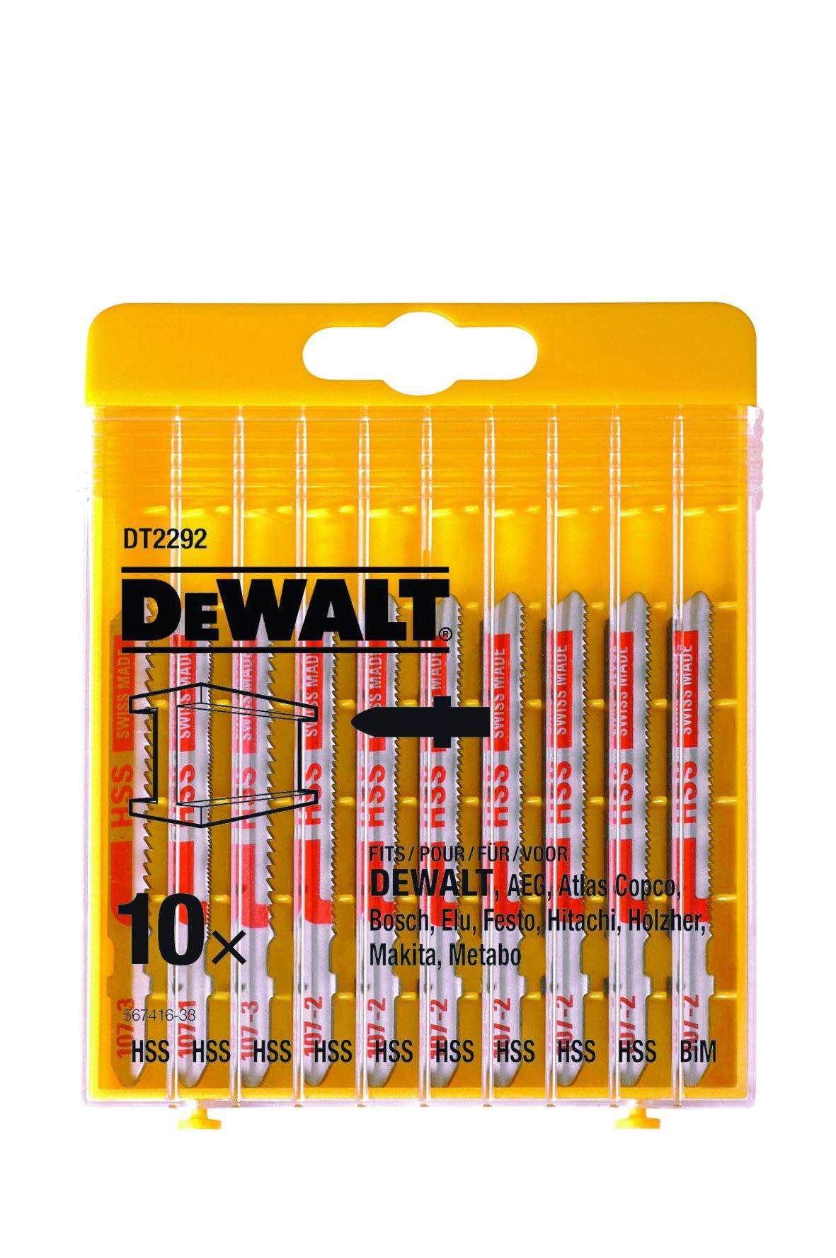 Produktbild DeWALT Stichsaegeblaetter-Set 10-tlg. Metall