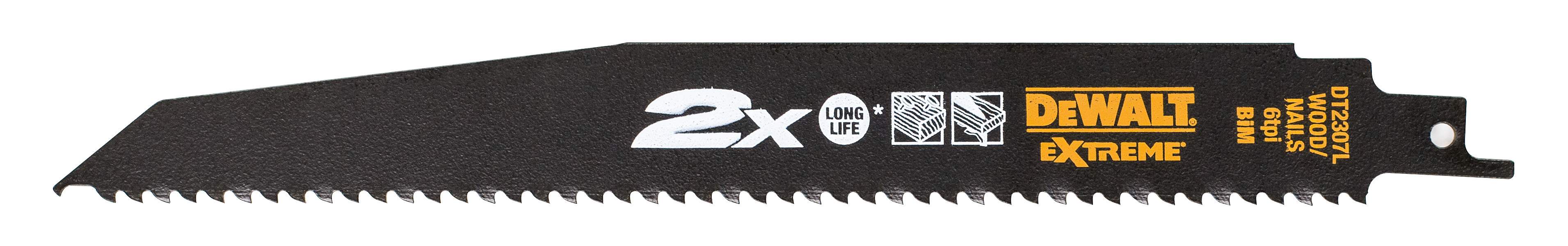 Produktbild DeWALT Saebelsaegeblatt BIM Holz 228mm 5Stk