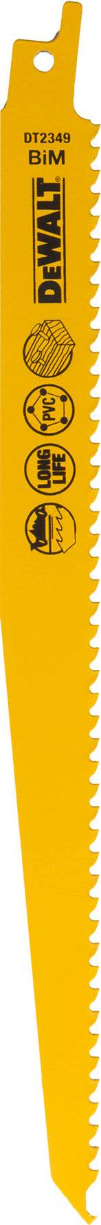 Produktbild DeWALT Säbelsägeblatt BIM Holz 228mm 100Stk