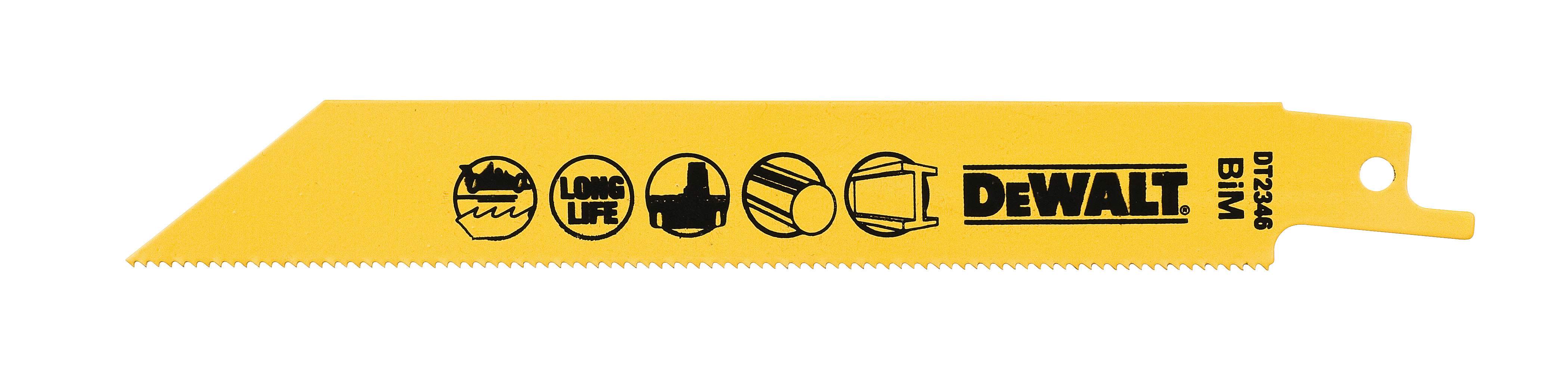 Produktbild DeWALT Säbelsägeblatt Zahnteilung 1.4mm BIM Metall 152mm 5 Stück