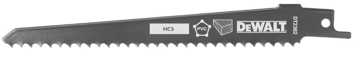 Produktbild DeWALT Säbelsägeblatt HCS Holz 152mm 5Stk