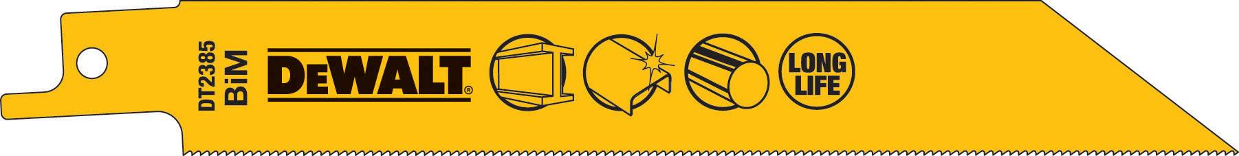 Produktbild DeWALT Säbelsägeblatt Zahnteilung 1.1mm BIM Metall 152mm 5 Stück