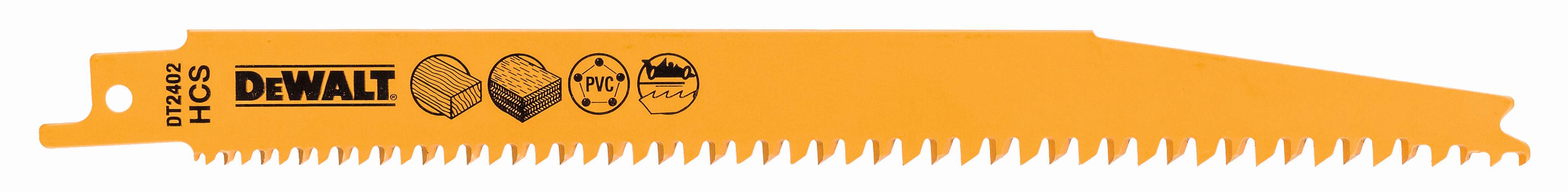 Produktbild DeWALT Säbelsägeblatt HCS Holz 203mm 5Stk