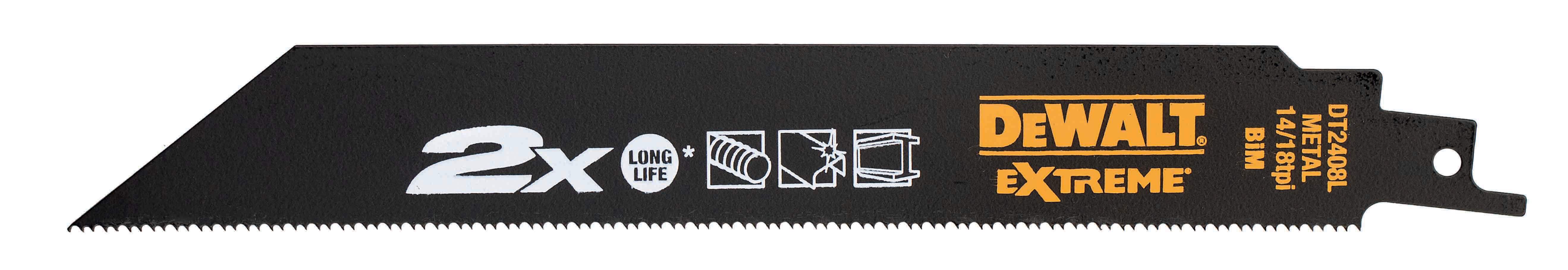 Produktbild DeWALT Säbelsägeblatt BIM Metall 203 x 1.8-1.4mm 5 Stück