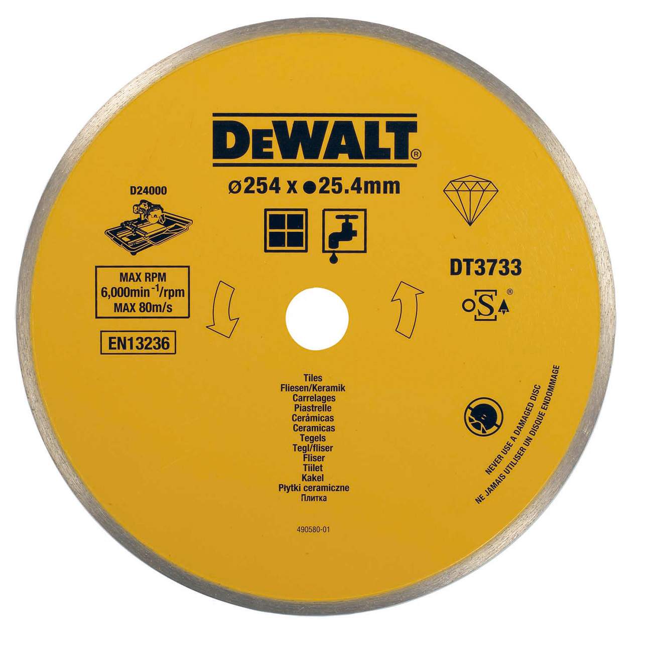 Produktbild DeWALT Diamanttrennscheibe Eco4 250mm für Keramik