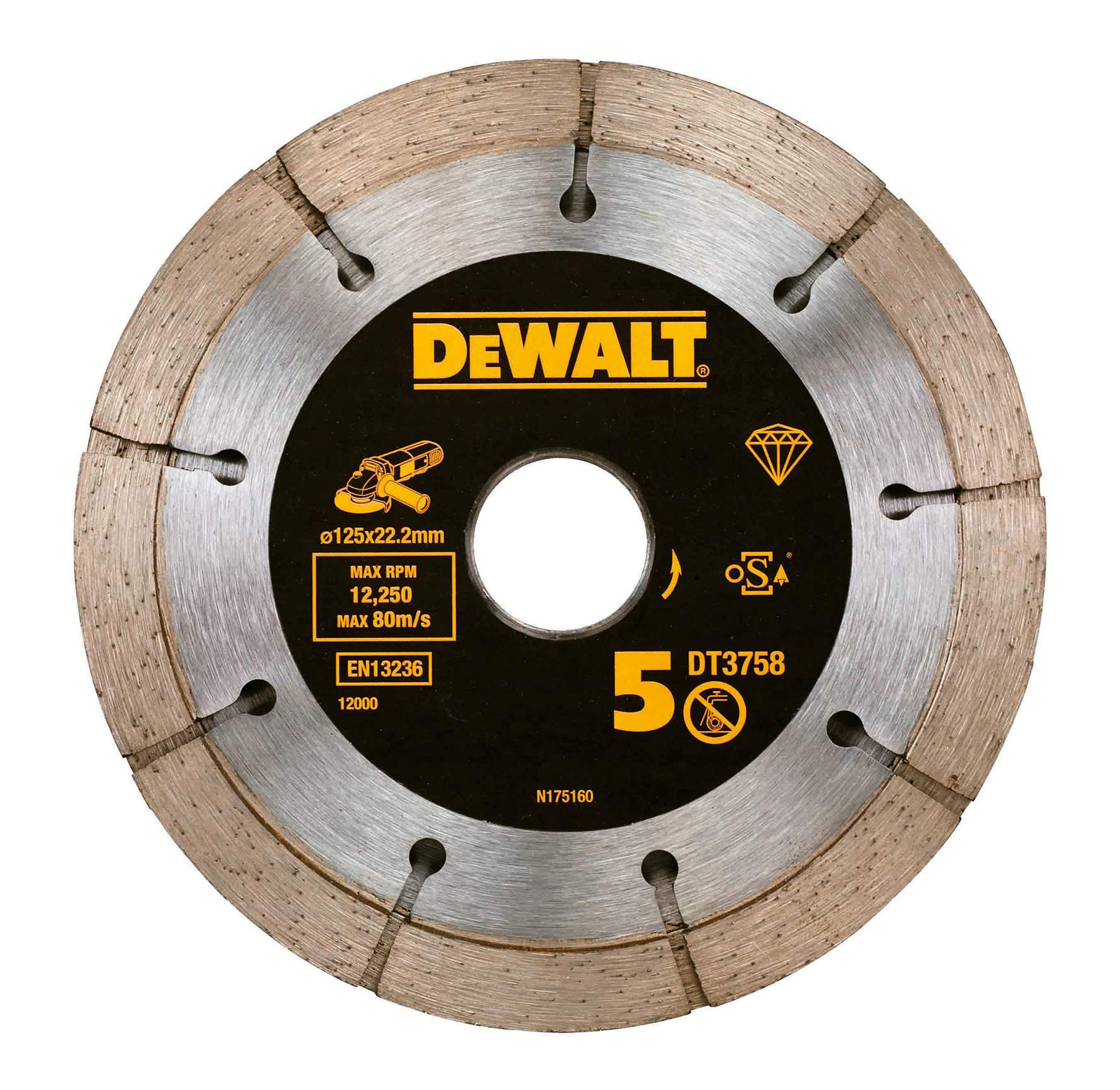 Produktbild DeWALT Diamanttrennscheibe Sandwich 125x22,2mm