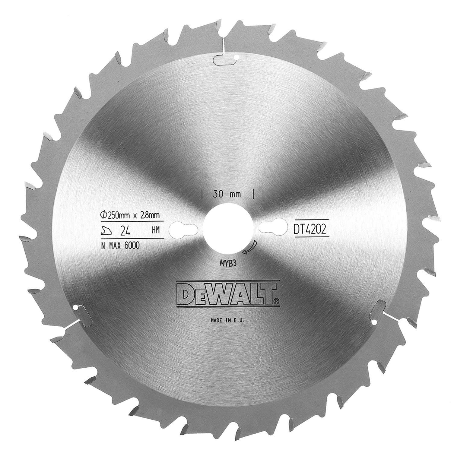 Produktbild DeWALT Kreissägeblatt für stationäre Sägen 250/30mm 24FZ
