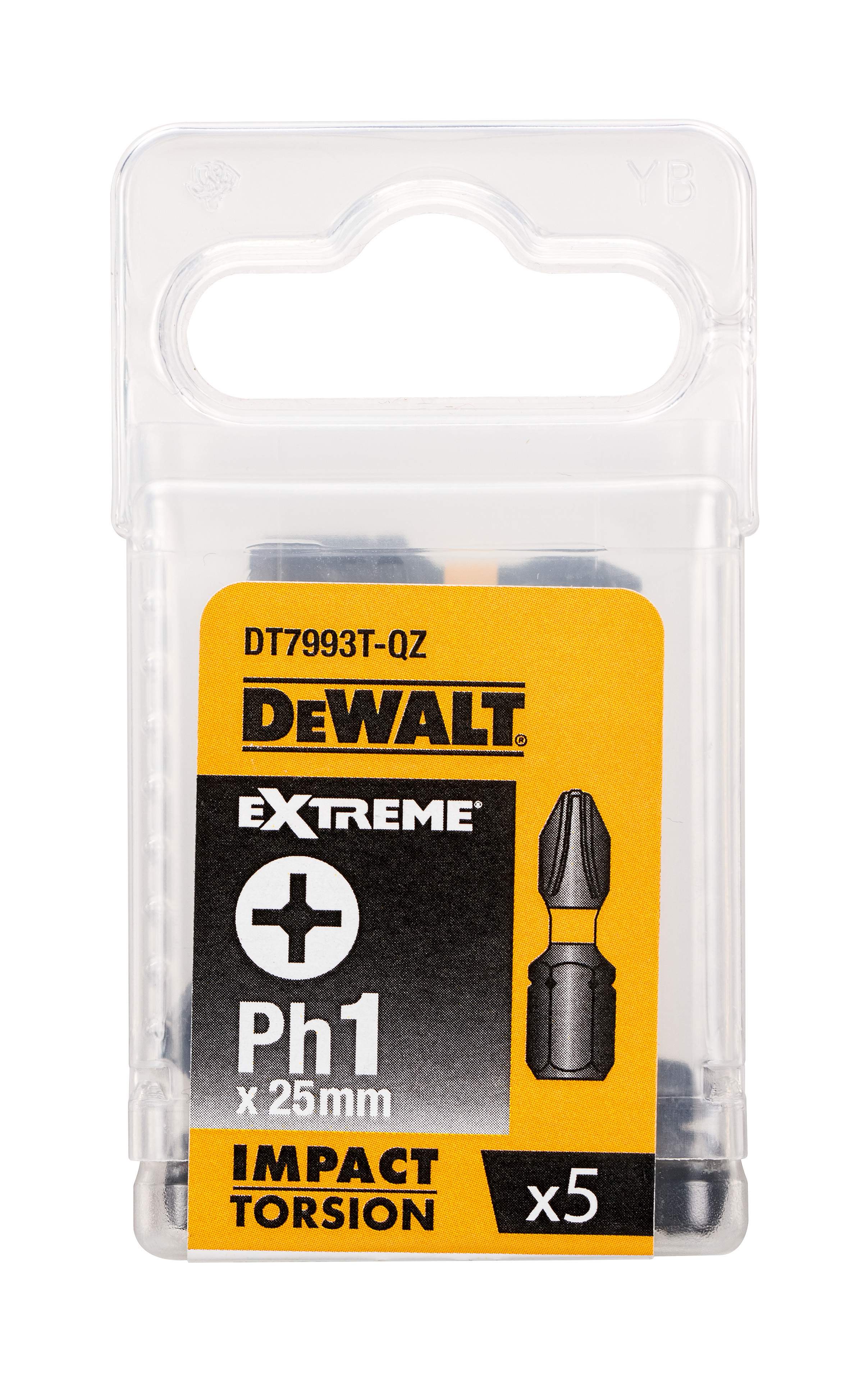 Produktbild DeWALT Torsion Bit schlagf. Ph1 25mm 5Stk