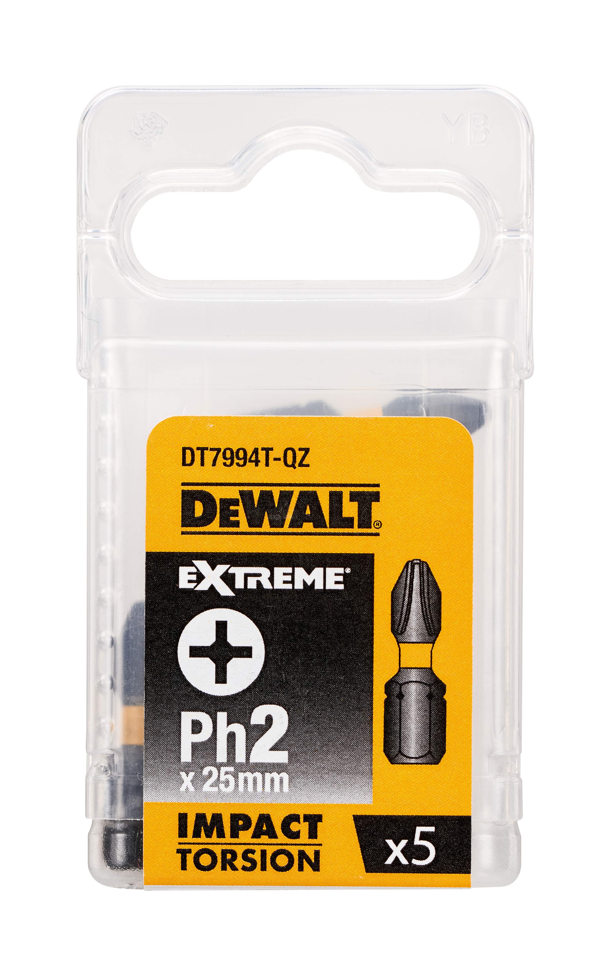 Produktbild DeWALT Torsion Bit schlagf. Ph2 25mm 5Stk