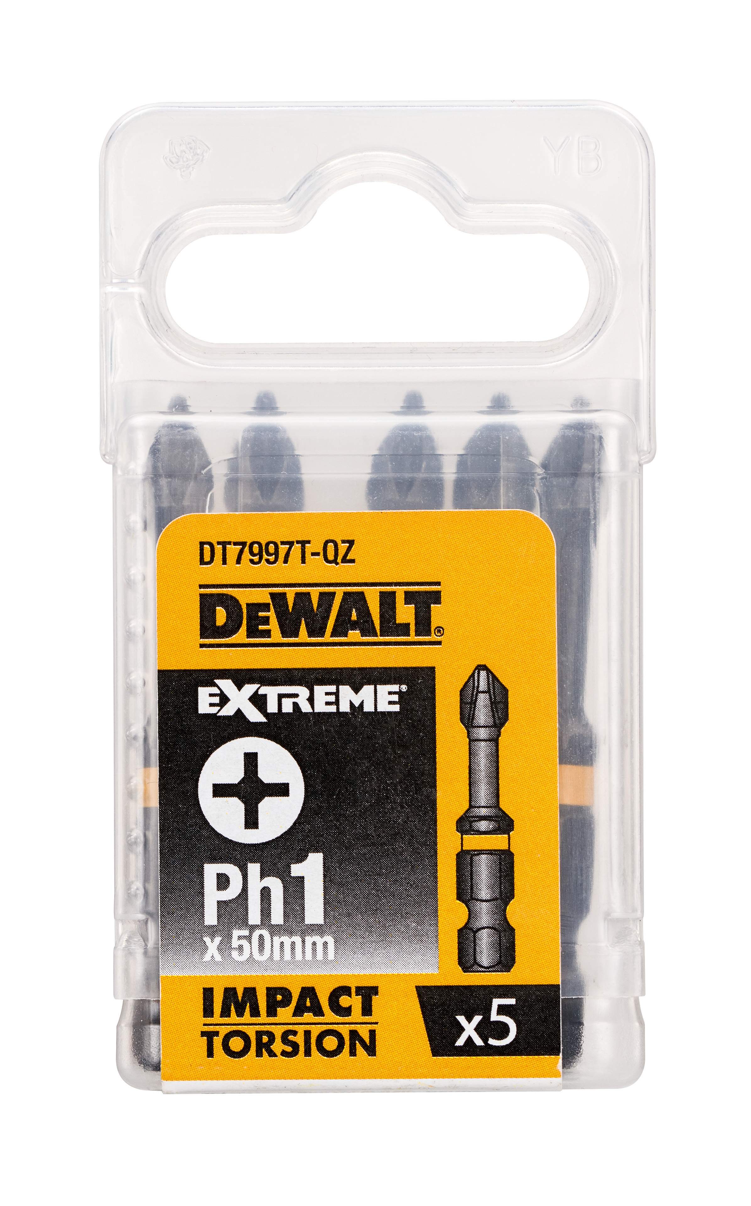 Produktbild DeWALT Torsion Bit schlagf. Ph1 50mm 5Stk