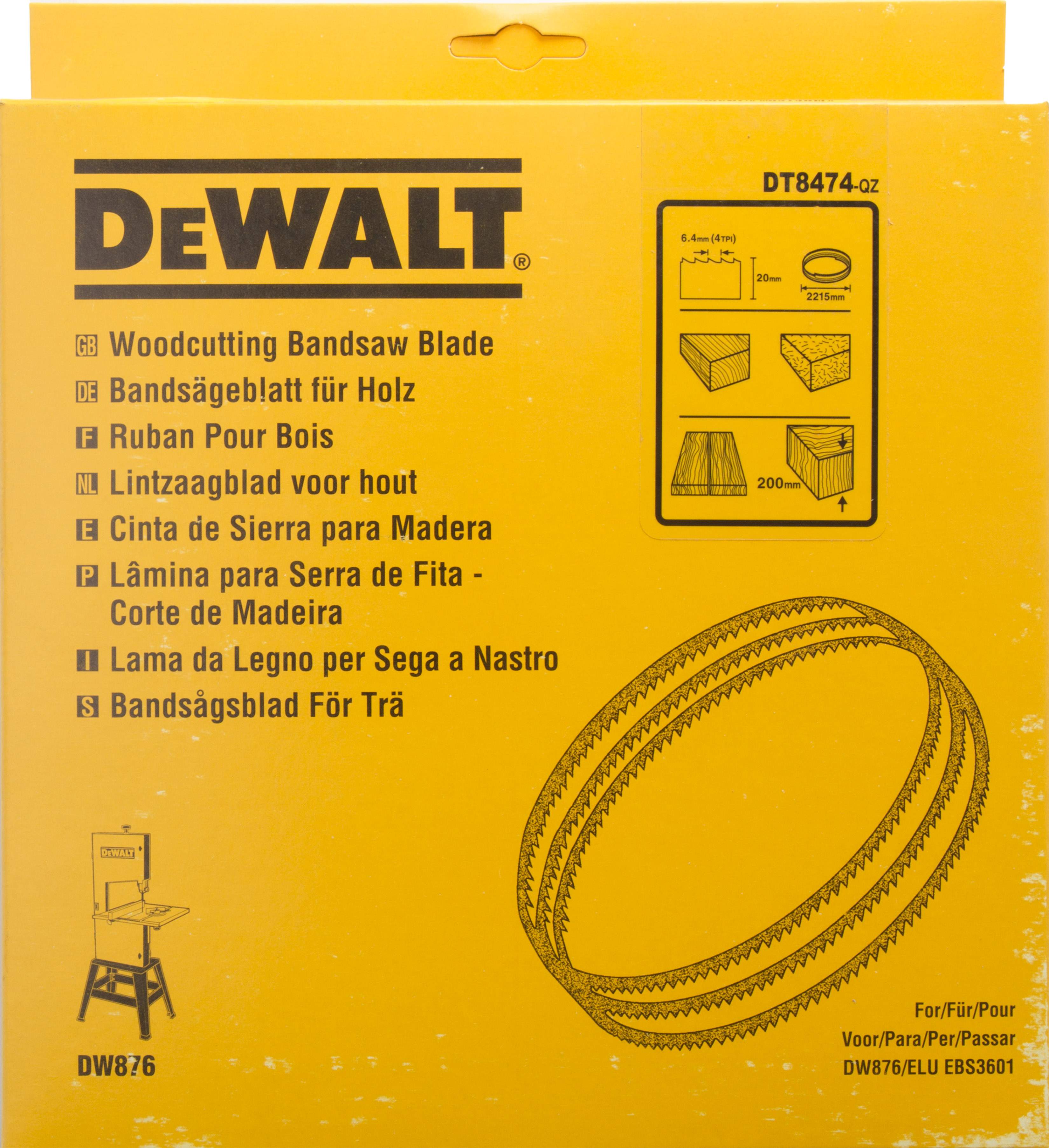 Produktbild DeWALT Bandsägeblatt 2215x10x0,4mm 4mm