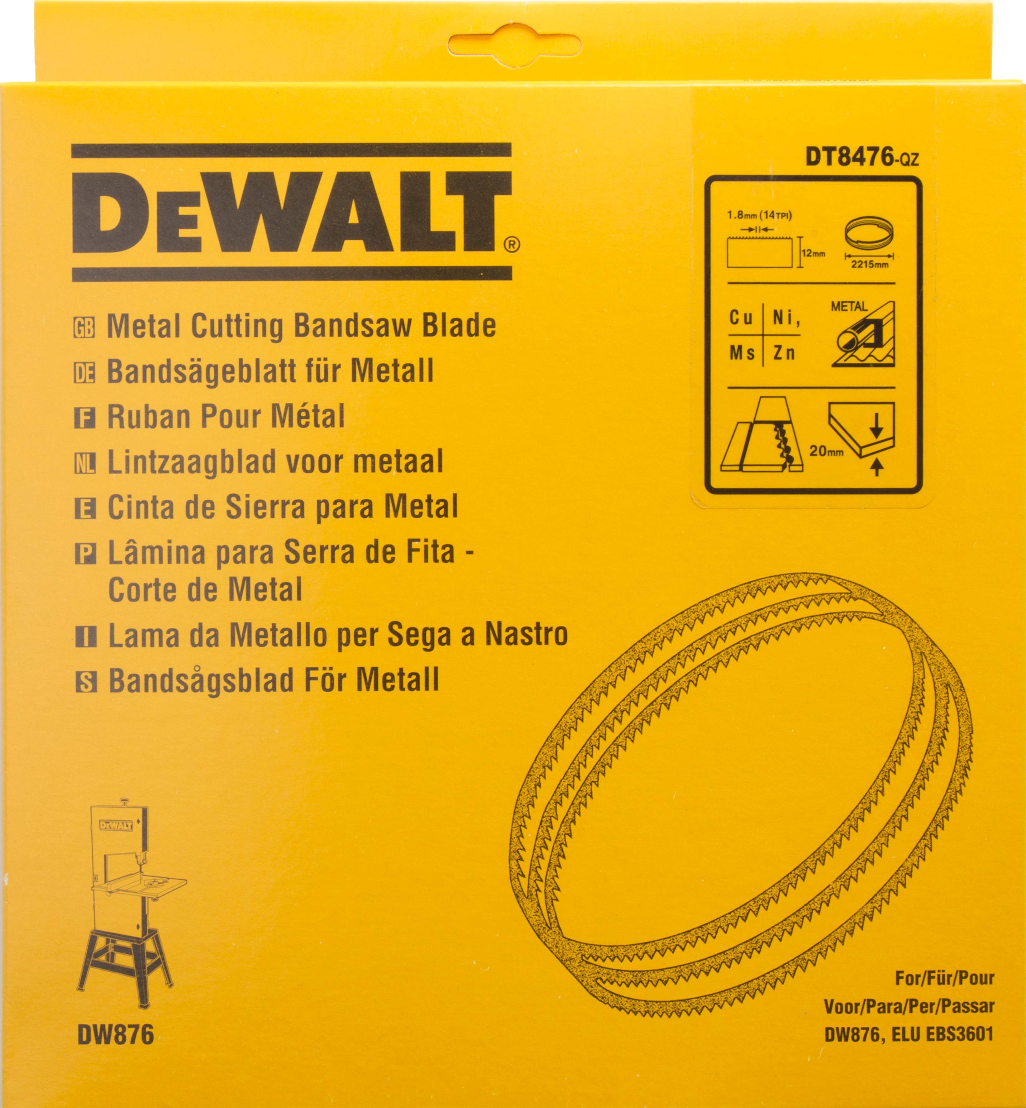 Produktbild DeWALT Bandsägeblatt 2215x12x0,6mm 1,8mm