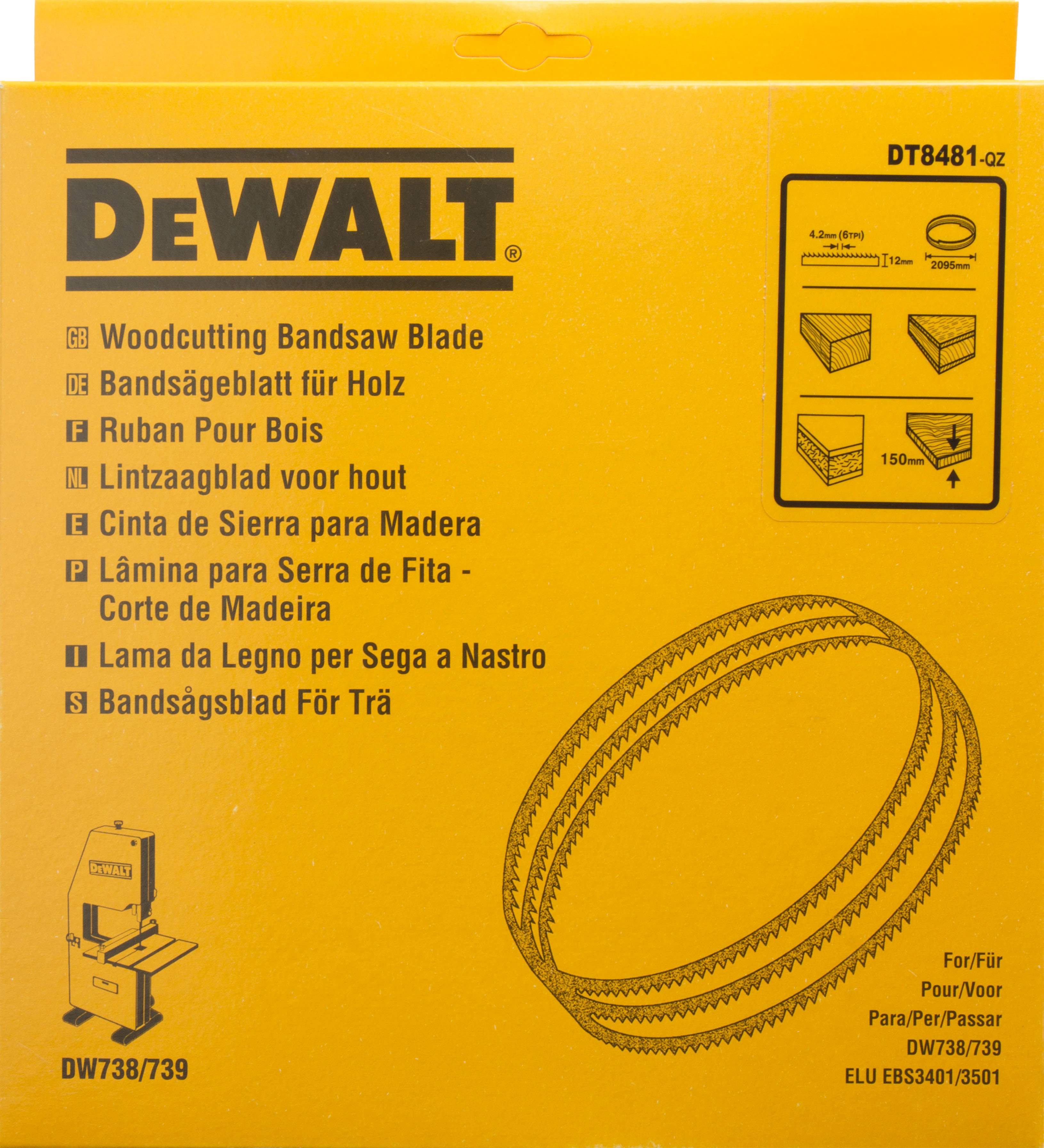 Produktbild DeWALT Bandsägeblatt 2095x12x0,6mm 4,2mm