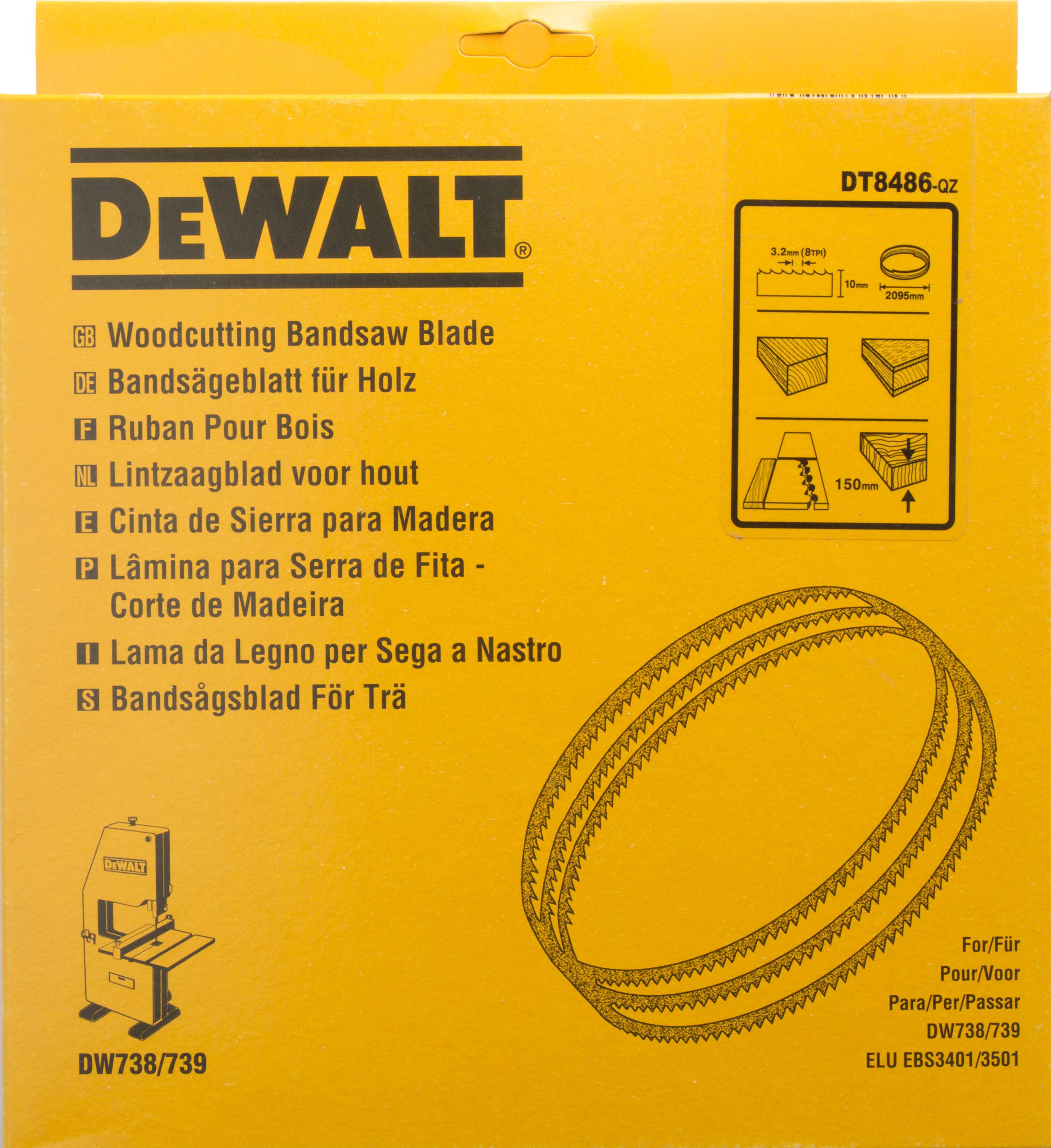 Produktbild DeWALT Bandsägeblätter 2095x10x0,6mm 3,2mm