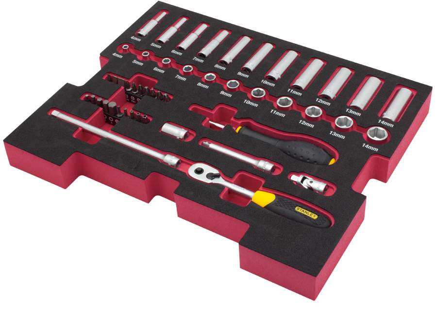 Produktbild Stanley TSTAK Einl. FM 48-tlg. 1/4" Set