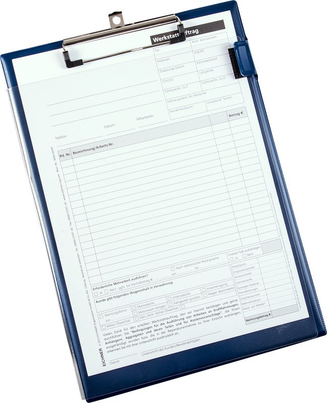 Produktbild Eichner Auftragstasche Easy Open mit Blockklammer Blau