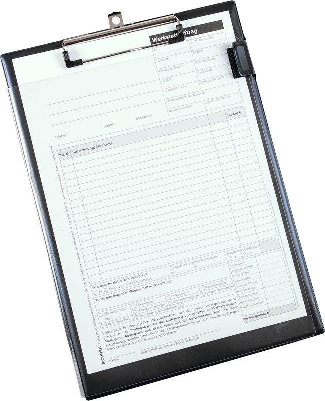 Produktbild Eichner Auftragstasche Easy Open mit Blockklammer Schwarz