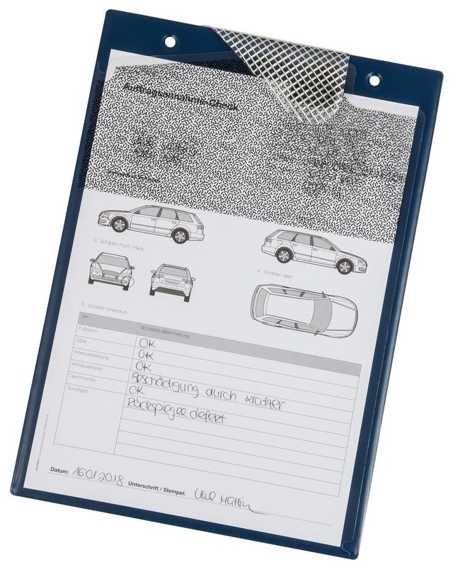 Produktbild Eichner Auftragstasche Secure mit verpixeltem Adressfeld Blau