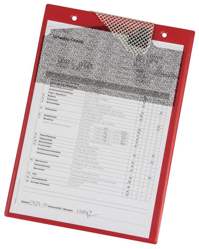 Produktbild Eichner Auftragstasche Secure mit verpixeltem Adressfeld Rot