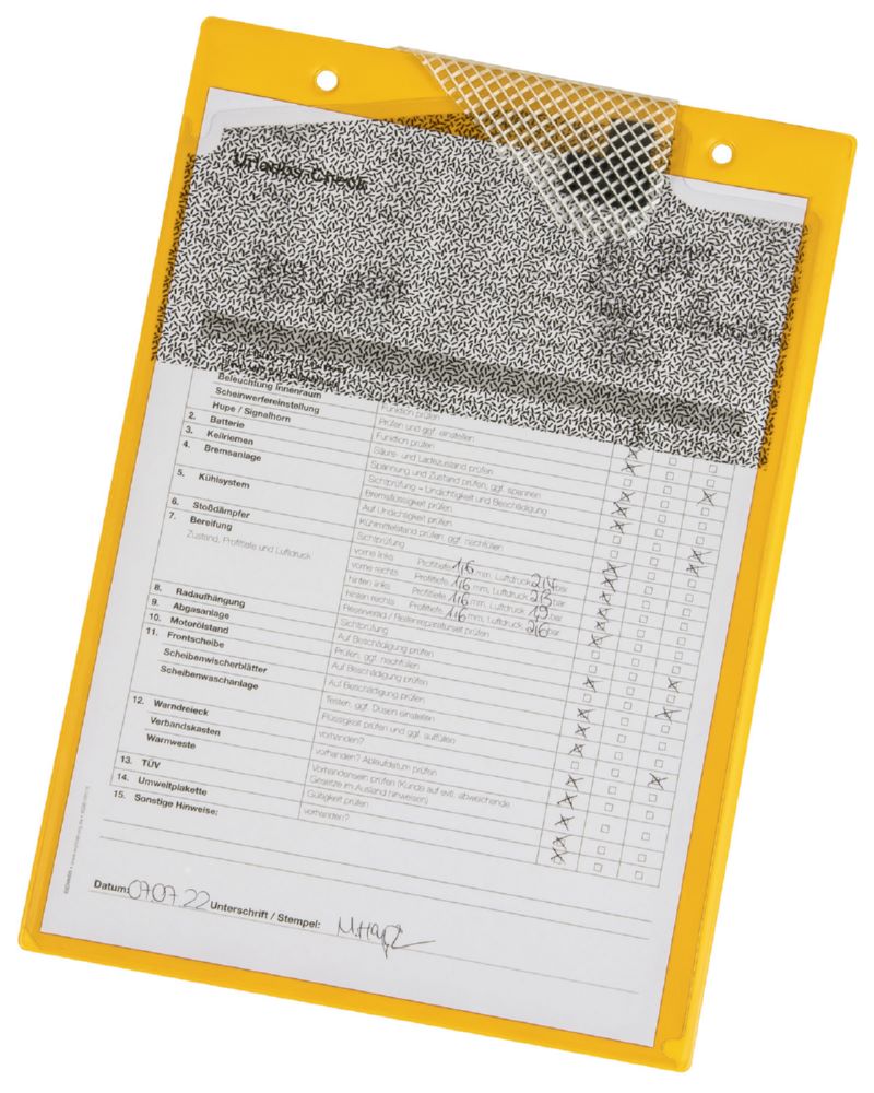 Produktbild Eichner Auftragstasche Secure mit verpixeltem Adressfeld Gelb