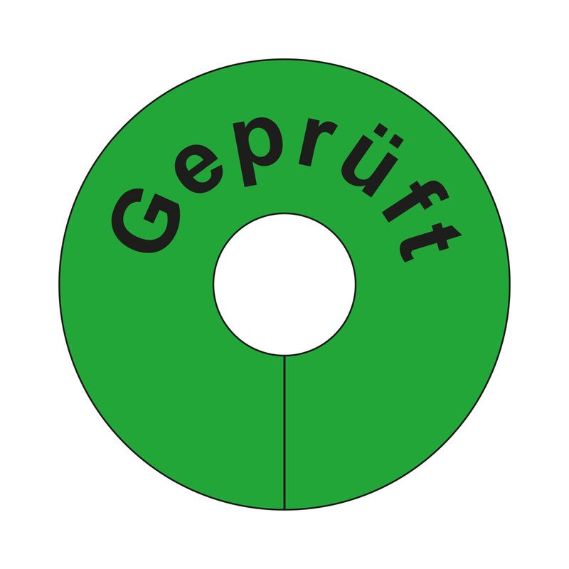 Produktbild Eichner Beschriftete Signalringe Geprüft Grün