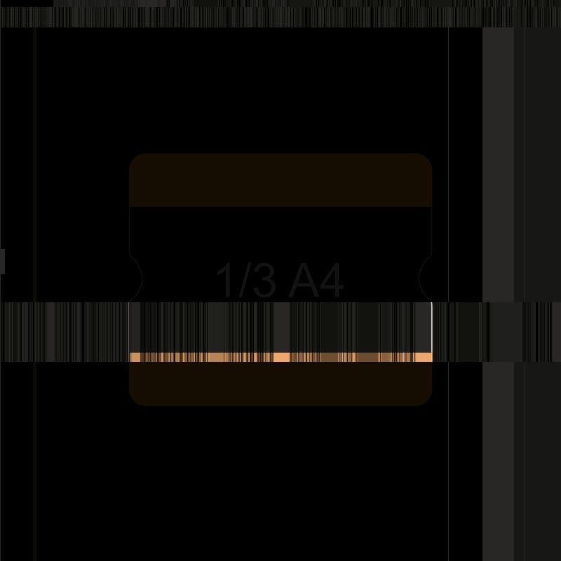 Produktbild Eichner Bodenbeschriftungstasche Drittel A4 offen Blau