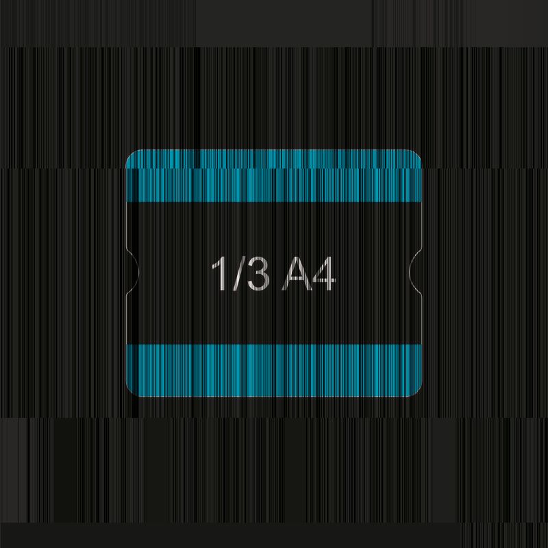 Produktbild Eichner Bodenbeschriftungstasche Drittel A4 offen Rot