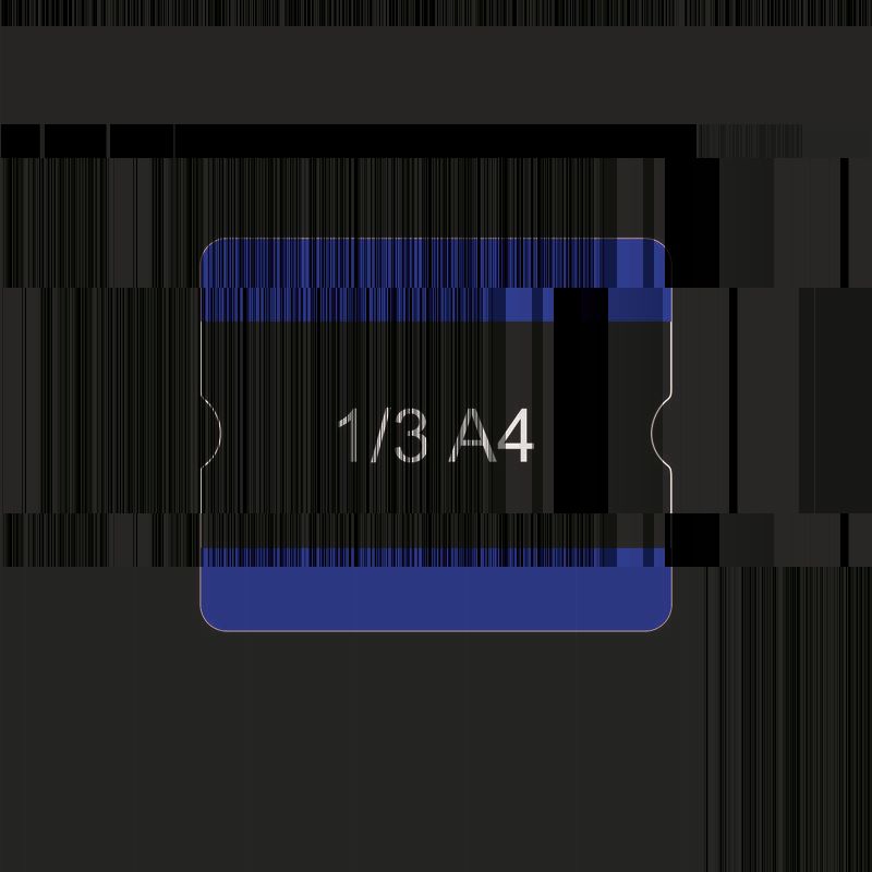 Produktbild Eichner Bodenbeschriftungstasche Drittel A4 offen Gelb