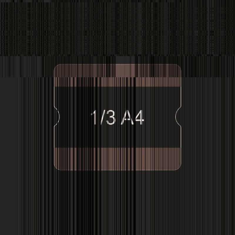 Produktbild Eichner Bodenbeschriftungstasche Drittel A4 offen Hellgrau
