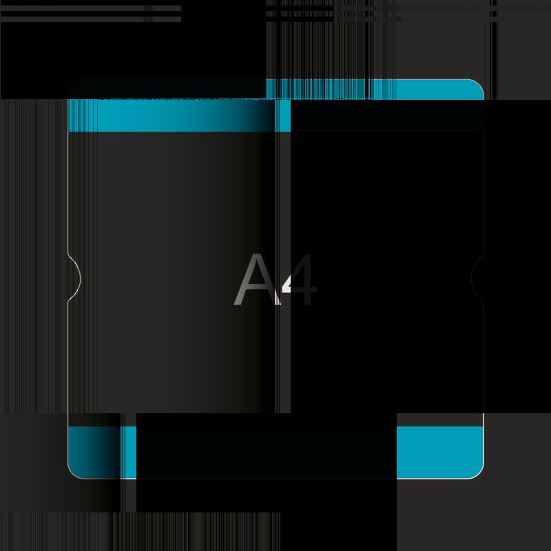 Produktbild Eichner Bodenbeschriftungstasche A4 offen Rot