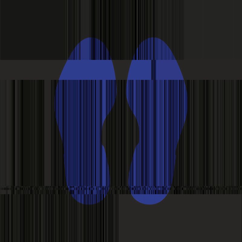 Produktbild Eichner Bodenmarkierung Fußabdruck links und rechts Gelb