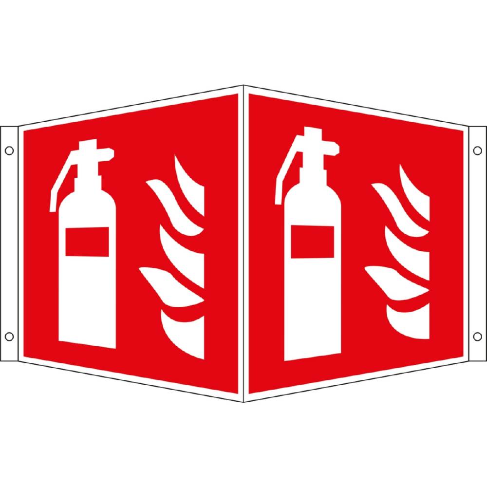 Produktbild Eichner Brandschutz Fahnenschild Feuerlöscher 30 x 30 cm Innen und Außenbereiche