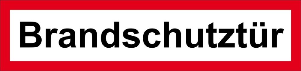 Produktbild Eichner Brandschutzschild Brandschutztür PVC Folie 29,7 x 10,5 cm