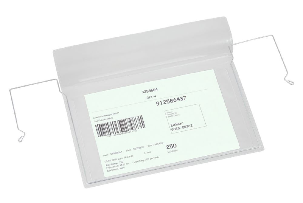 Produktbild Eichner Drahtbügel Sichttasche mit Klappe 280 x 270 mm DIN A5