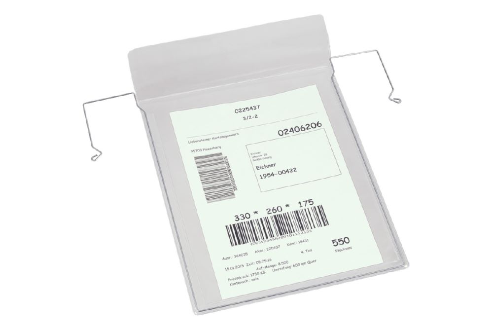 Produktbild Eichner Drahtbügel Sichttasche mit Klappe 280 x 447 mm DIN A4