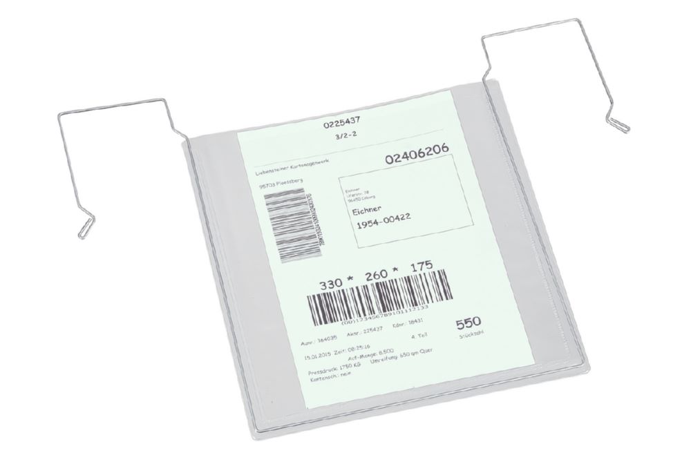 Produktbild Eichner Drahtbügel Sichttasche ohne Klappe 220 x 230 mm DIN A5