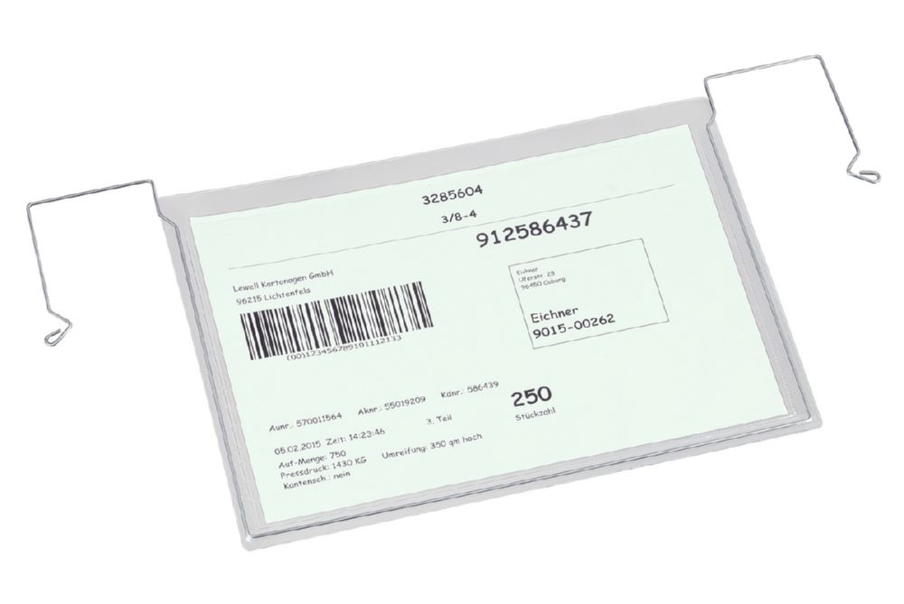Produktbild Eichner Drahtbügel Sichttasche ohne Klappe 330 x 245 mm DIN A4