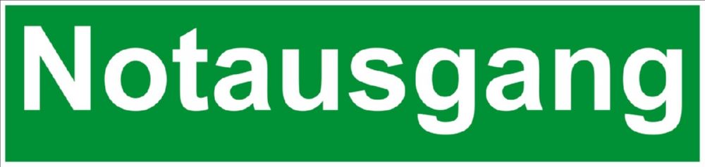 Produktbild Eichner Fluchtwegsschild Notausgang 29,7 x 10,5 cm
