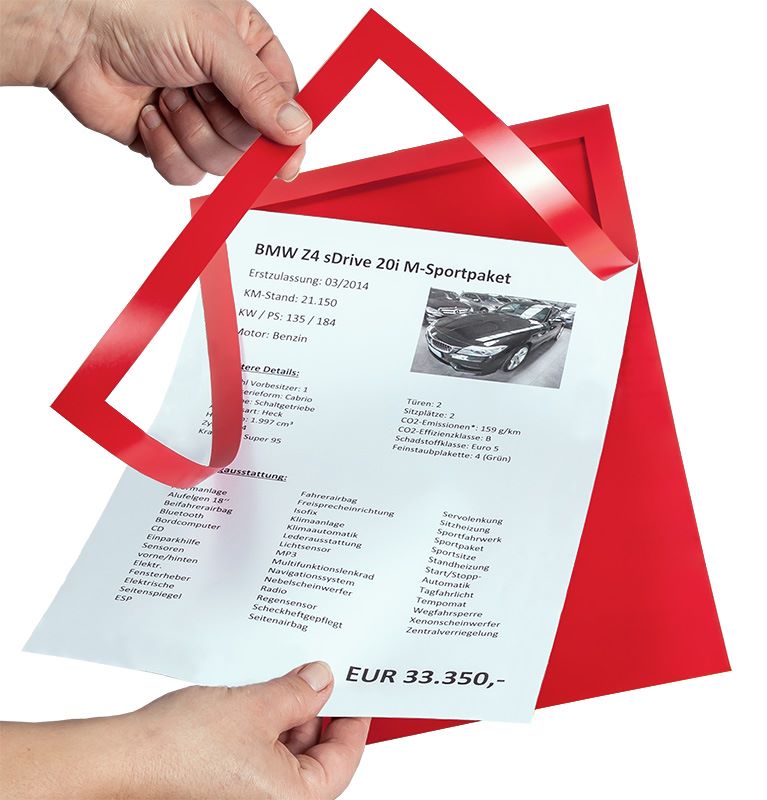 Produktbild Eichner Folien Passepartout Rot