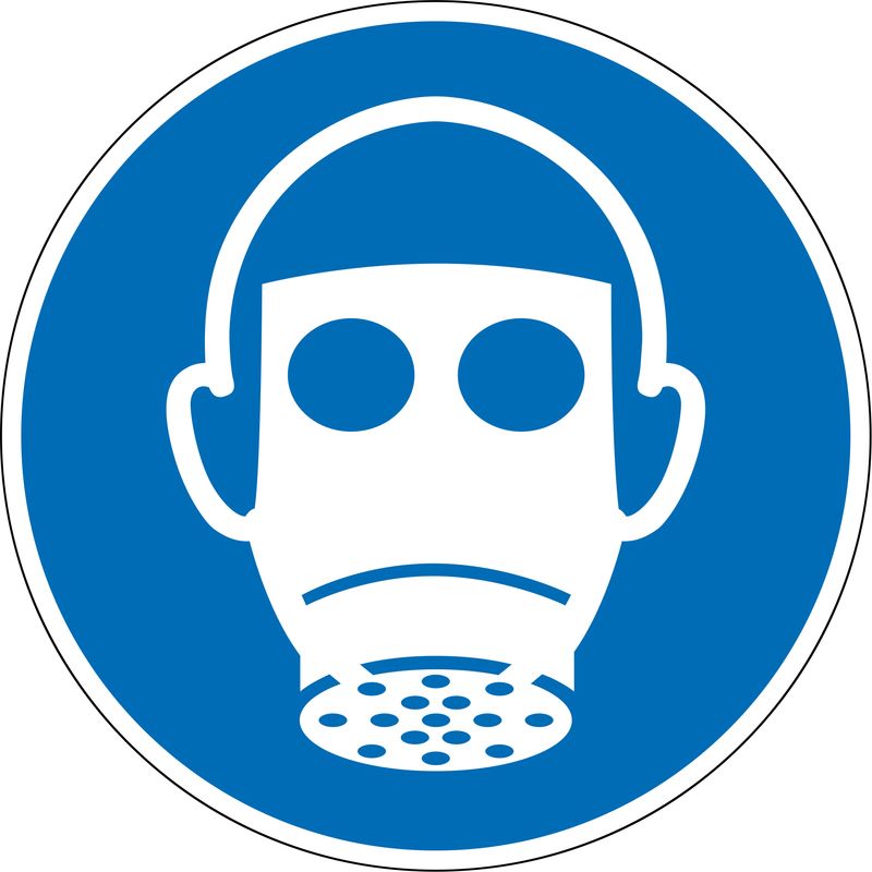 Produktbild Eichner Gebotsschild Atemschutz benutzen PVC Folie 10 cm