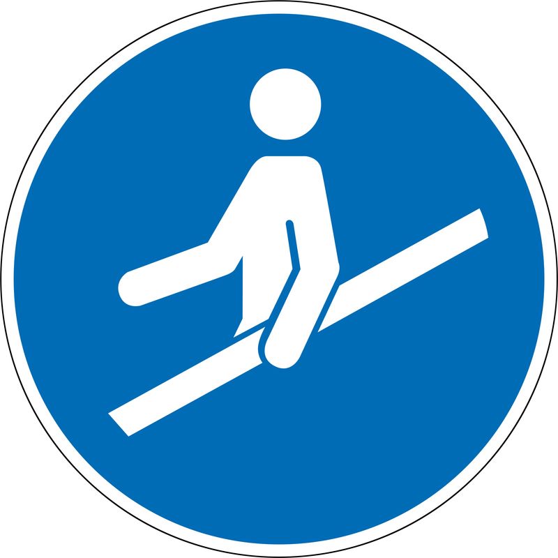 Produktbild Eichner Gebotsschild Handlauf benutzen PVC Folie 20 cm