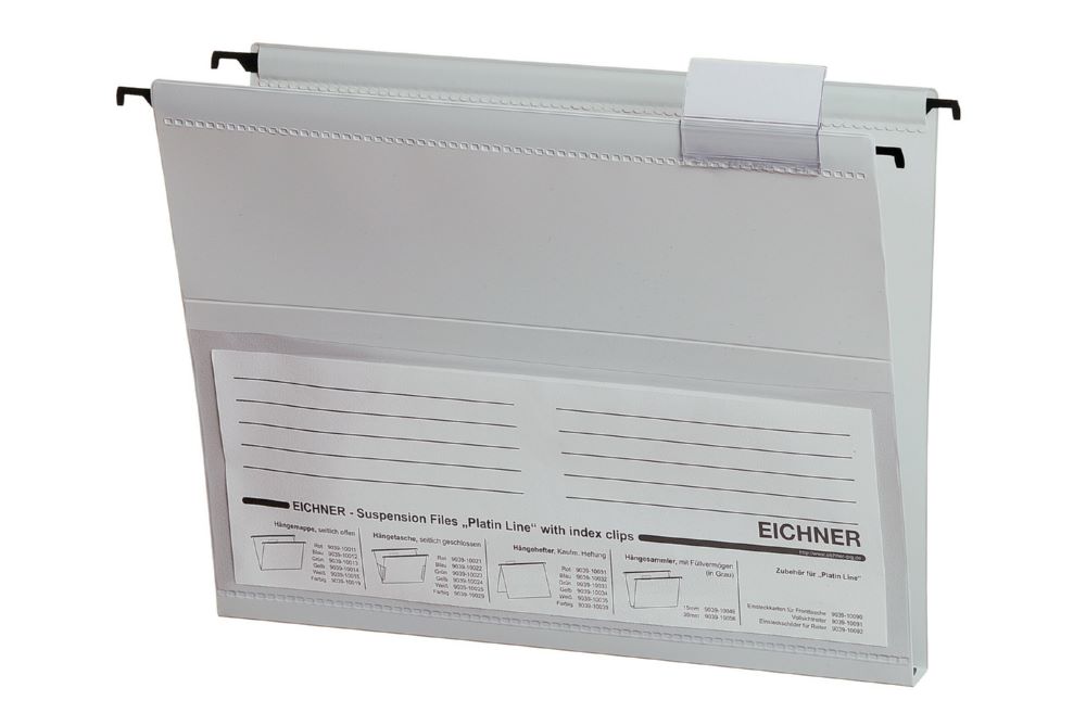 Produktbild Eichner Hängesammler Platin Line aus PVC Grau Bodenbreite 15 mm