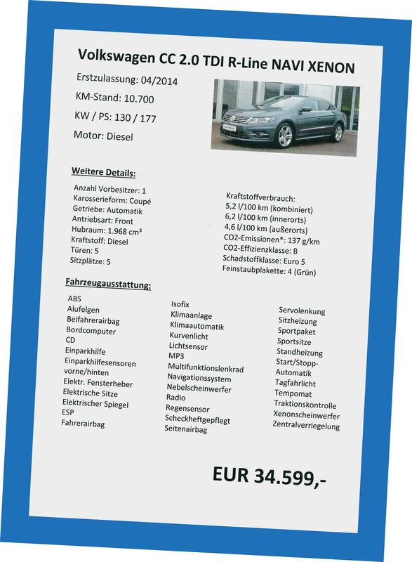 Produktbild Eichner Hafttasche DIN A4 Blau