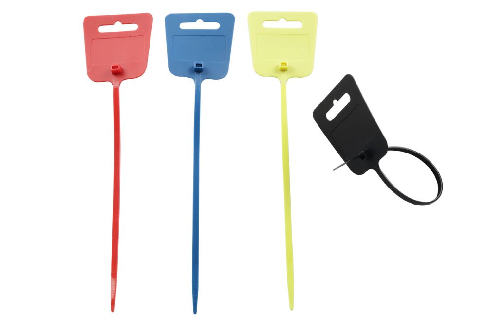 Produktbild Kabelbinder mit Beschriftungsfeld (44 x 25 mm) und Euroloch.  Farbig sortiert ( bild 2