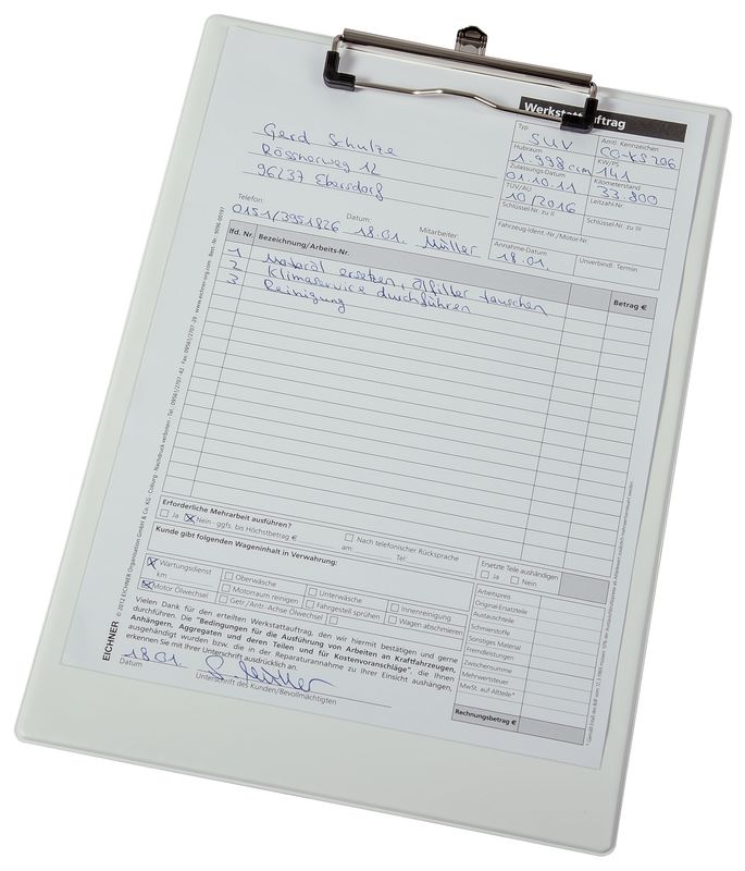 Produktbild Eichner Klemmbrett DIN A4 Weiß